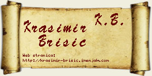 Krasimir Brisić vizit kartica